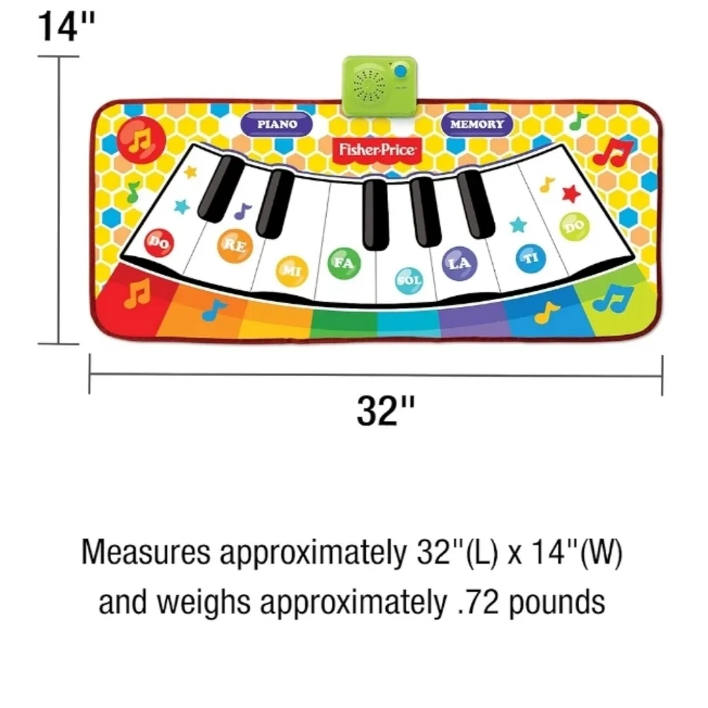 Fisher-Price Dancin' Tunes Music Mat Electronic Interactive Piano Music Keyboard